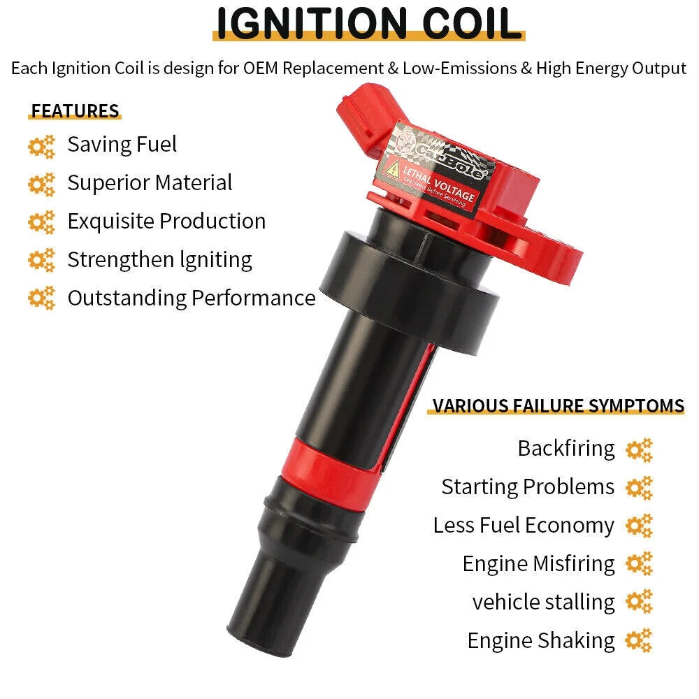 4 x Ignition Coils & Spark Plugs for 1.6L U9512