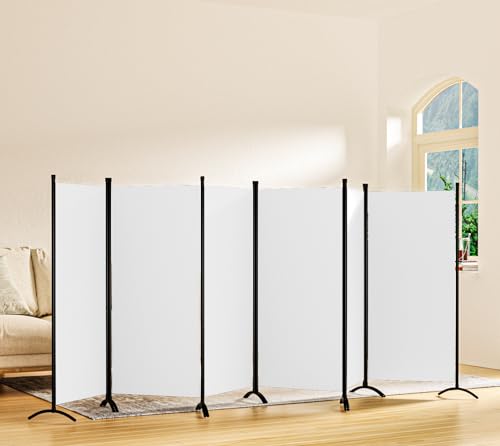 Black 6 Panel 6 ft Folding Room Divider F88435
