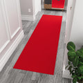Non-Slip Rubberback 2x10 Indoor/Outdoor Runner Rug, 2' x 10', Red P100372