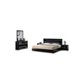 Black High Gloss 5-Piece Wood Queen Bedroom Set F986