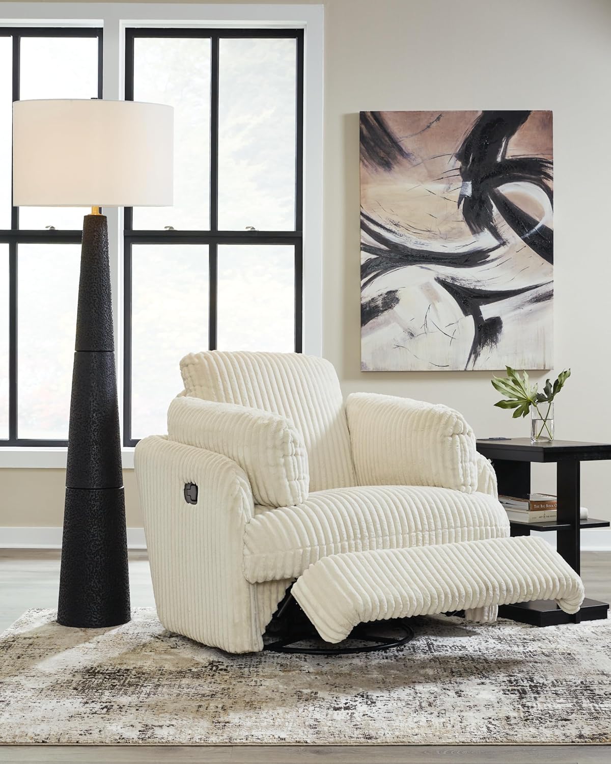 White Swivel Glider Recliner G77533