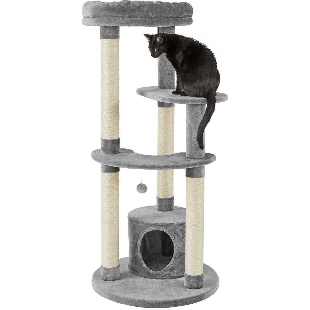 59.5-in Faux Fur Cat Tree Condo T1075