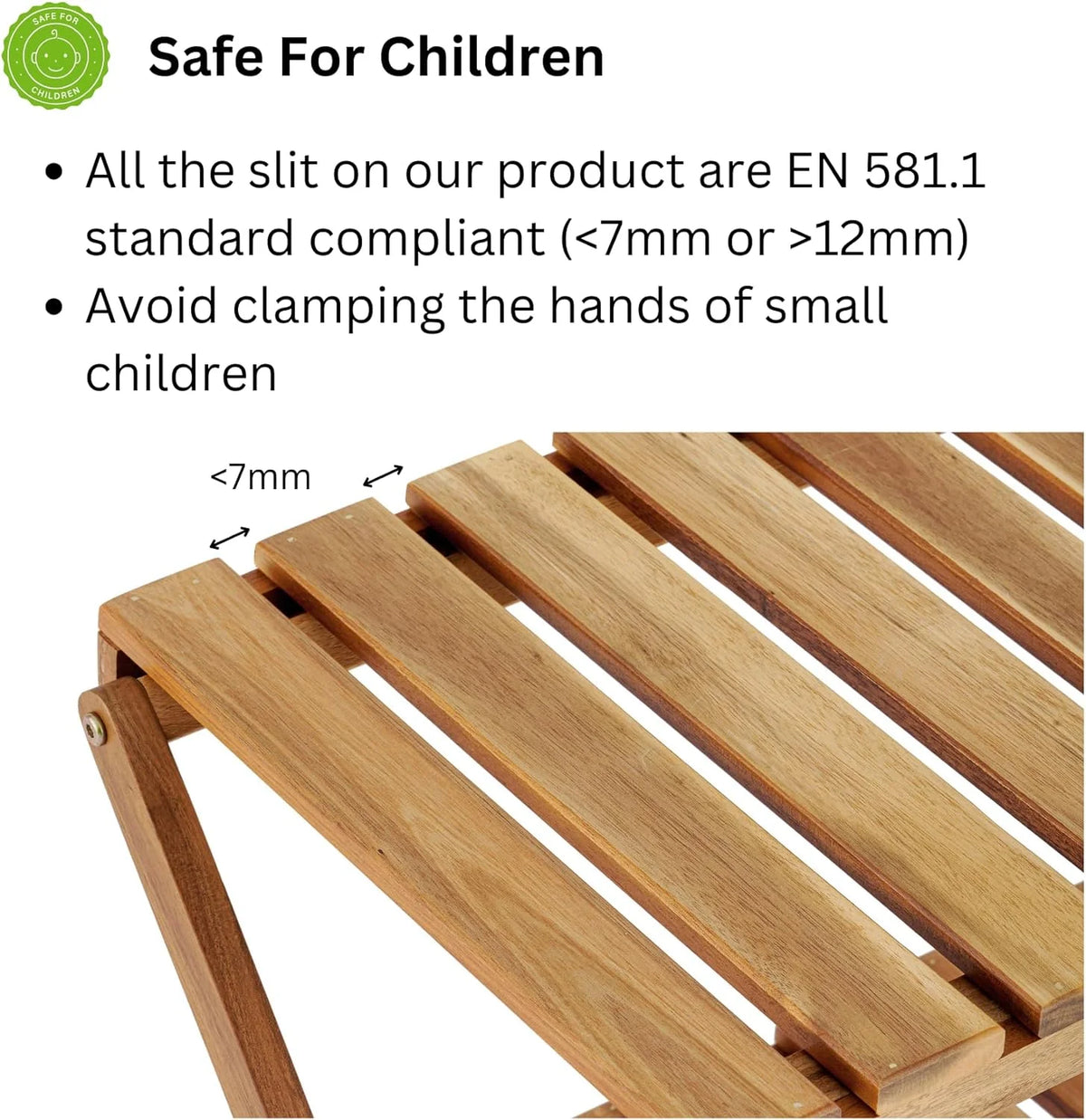 3 Tier Acacia Wood Folding Shelf D20746