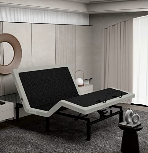 California King Adjustable Bed Base with 10 Inch Gel Memory Foam Mattress R8912