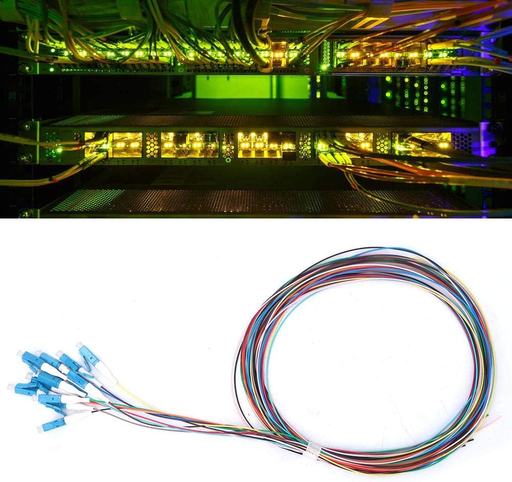 12 Strand Fiber Optic Pigtail LC/UPC Single Mode Patch Cord with Ceramic Ferrule K7132