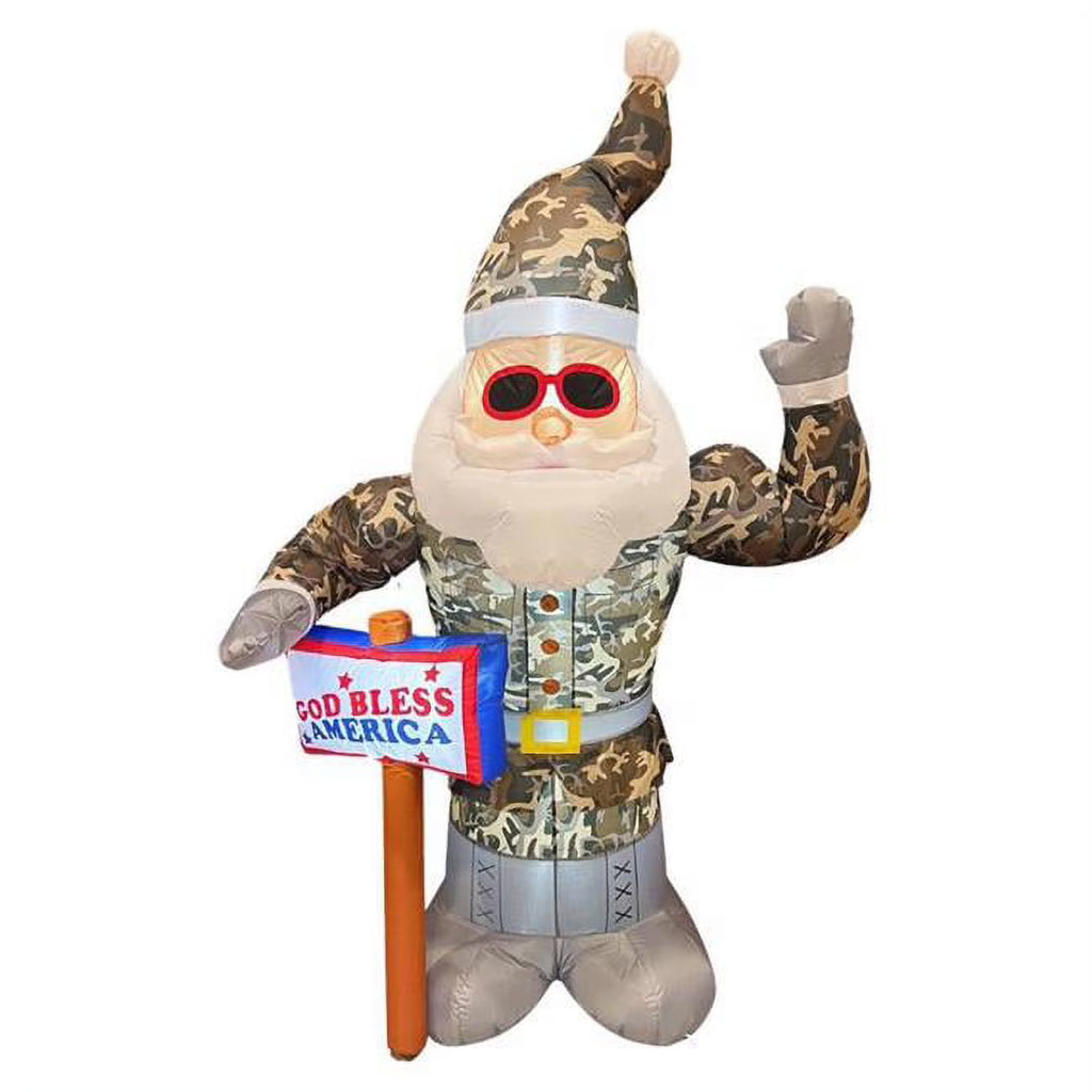 7 ft. Army Santa Inflatable D5284
