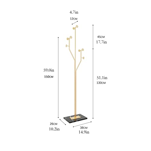 Metal Coat Rack Standing Wrought Iron Hanger Floor-to-Ceiling Simple Hanger L69304