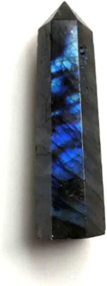 Natural Crystal Labradorite Wand Point Healing Gemstone Hexagonal Wand X921150