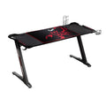 60 Inch Black Gaming Desk with RGB Lighting S763948