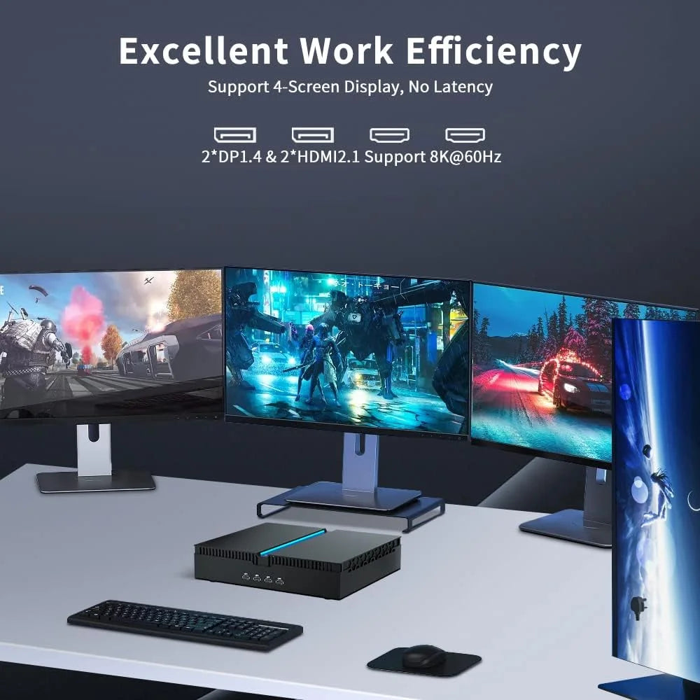 Mini Gaming PC i9-13900F GeForce RTX4070 32G DDR5 RAM 1T SSD Windows 11 Pro WiFi6E BT5.3 Q737