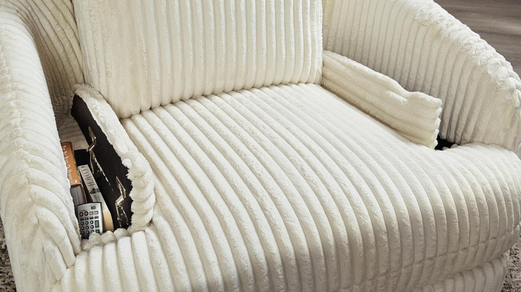 White Swivel Glider Recliner G77533