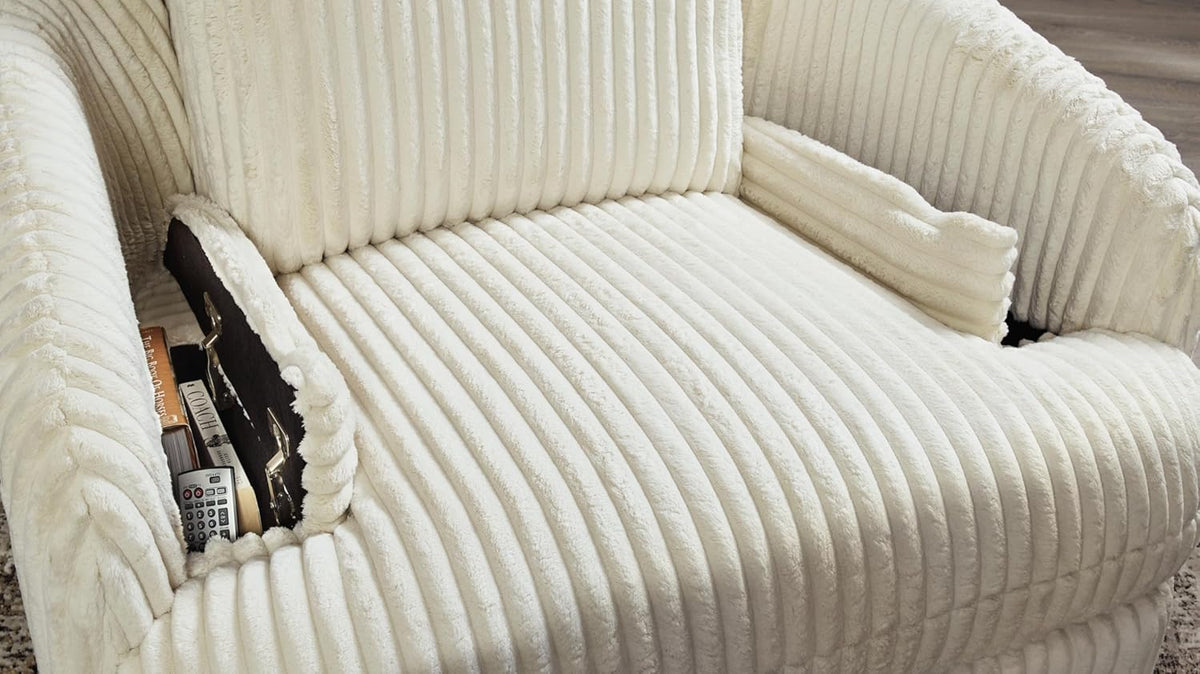 White Swivel Glider Recliner G77533