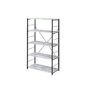 Black Finish 5 Shelves Bookshelf Z84397