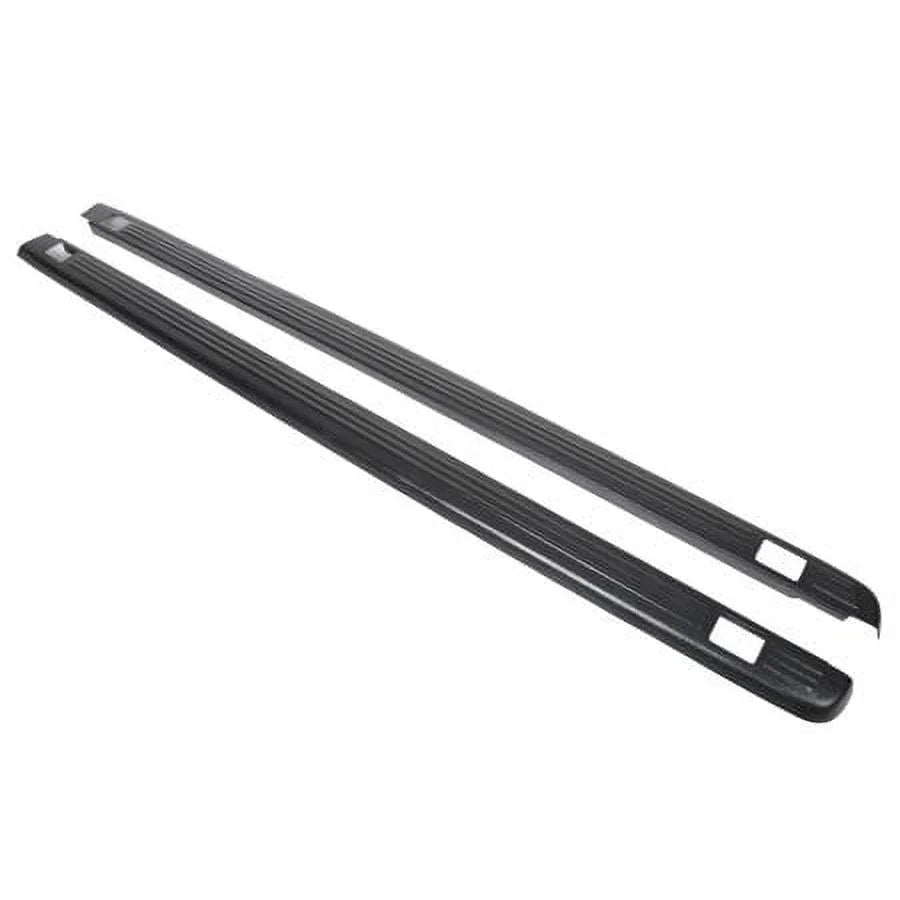 Truck Bed Rail Caps Black Ribbed Finish Set of 2 V489193