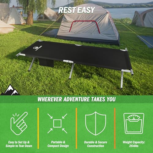 Portable Folding Camping Cot with Carry Bag X96666