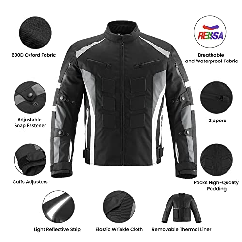 Motorcycle Jacket with CE Armor Water Resistant Textile G790