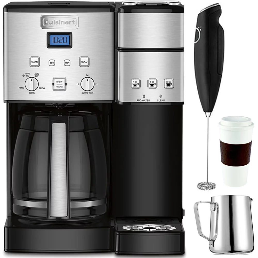 12-Cup Stainless Steel Coffee Maker with Milk Frother A7866