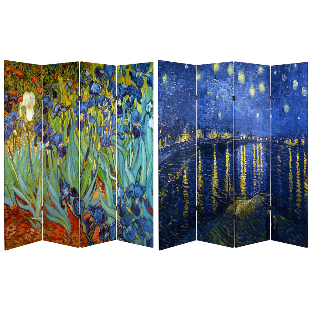 6 ft. Tall Double Sided Canvas Room Divider D52812