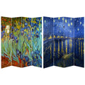 6 ft. Tall Double Sided Canvas Room Divider D52812