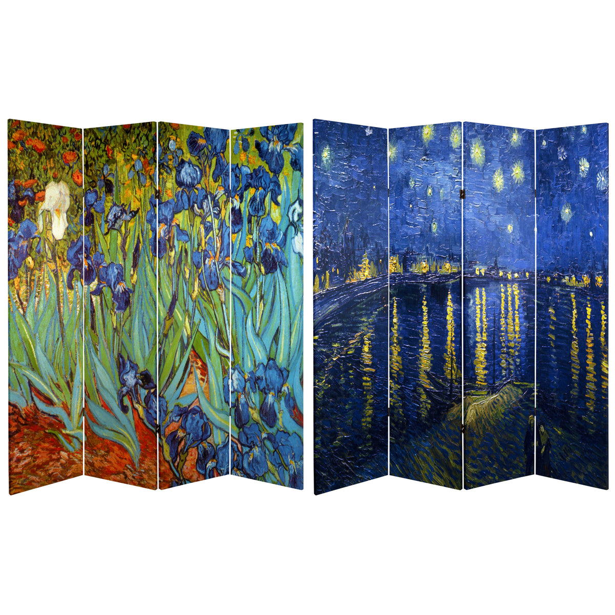 6 ft. Tall Double Sided Canvas Room Divider D52812