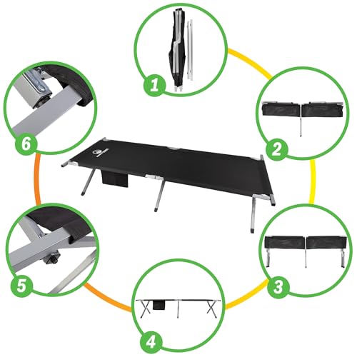 Portable Folding Camping Cot with Carry Bag X96666