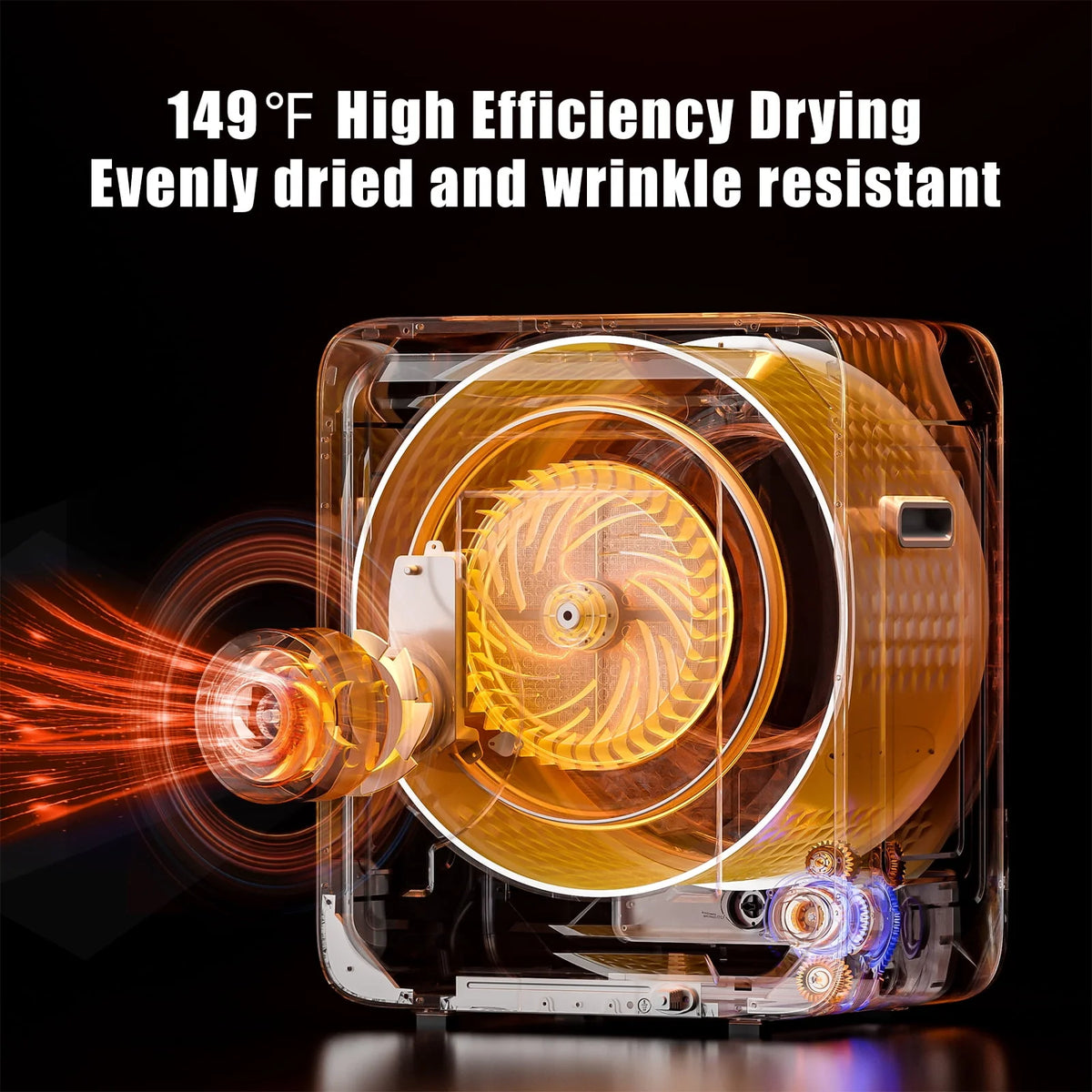 850W 1.6 Cu.ft. Portable Electric Laundry Dryer K15781
