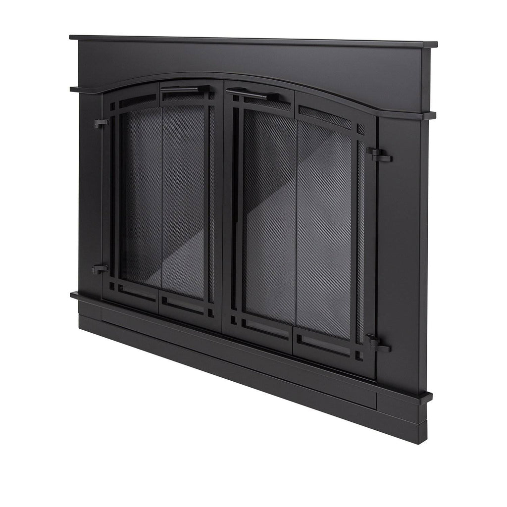 Black Fireplace Glass Door T228