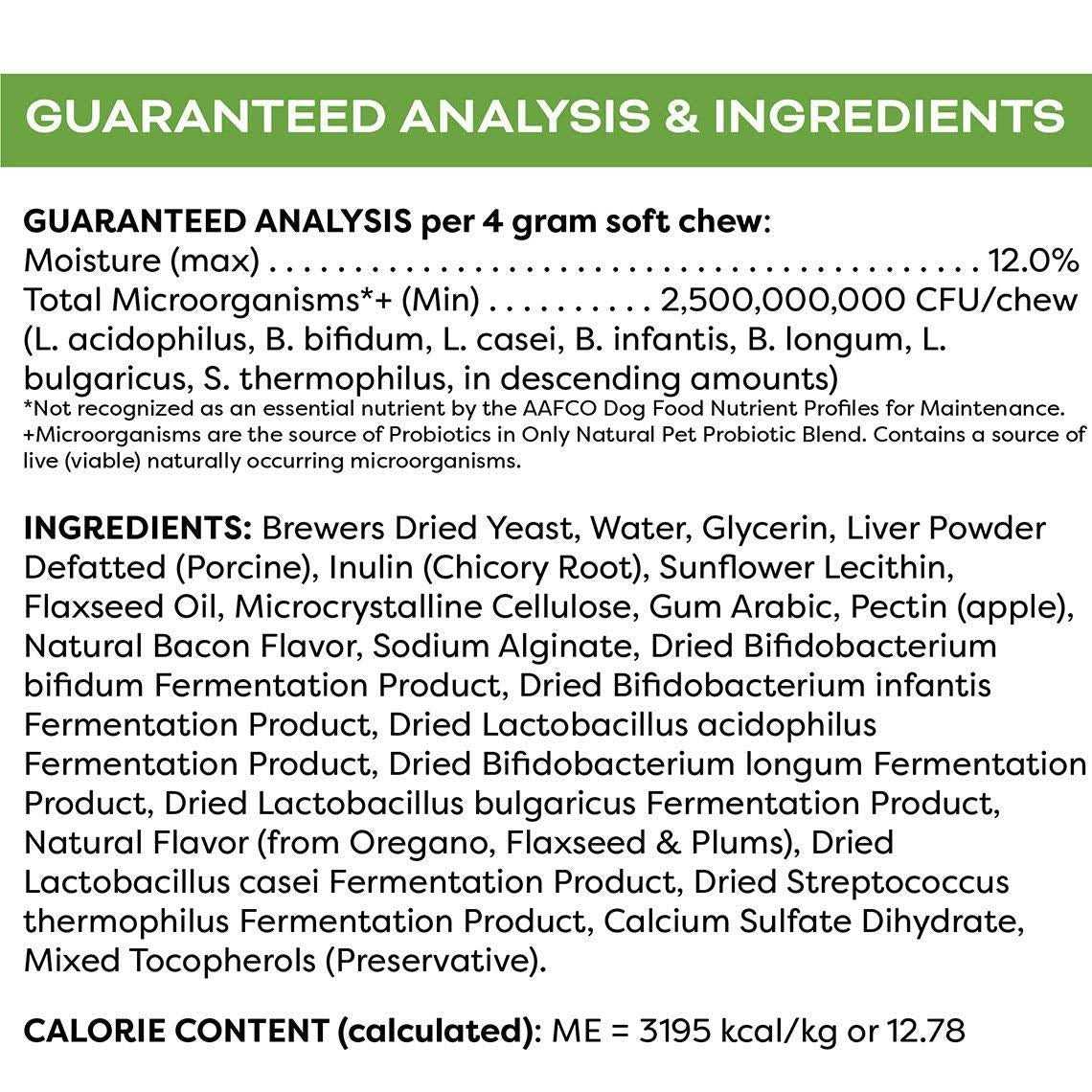 Probiotic Blend Digestive Support Soft Dog Chews Z681