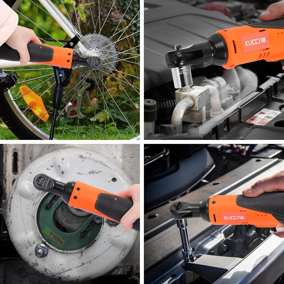 Cordless Ratchet Wrench Set, 3/8'' 16.8V 450 RPM Electric Ratchet Wrench, 40 Ft-lbs, 2-Pack 2.0Ah Lithium-Ion Batteries, 1 Extension Bar Pack of 2 V75919