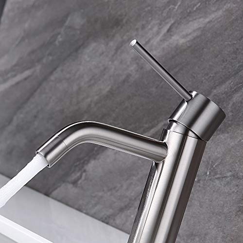 Brushed Gold Single Handle Vessel Sink Faucet N12005