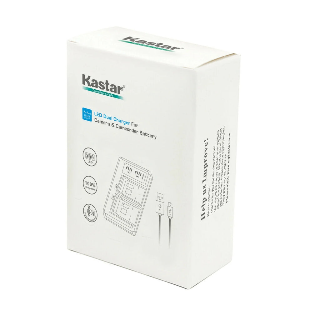 3-Pack Battery and USB Charger for Lumix Cameras M68086