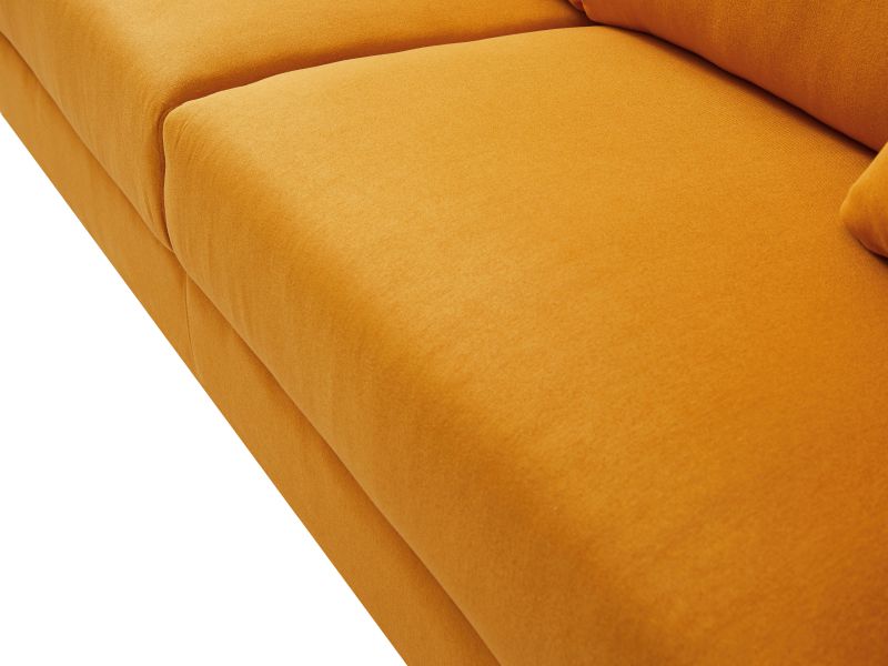 Blue Linen Loveseat Sofa with 2 Pillows A830406