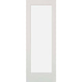 24 in. x 80 in. 1-Lite Satin Etch Solid Core MDF Primed Left-Hand Single Prehung Interior Door R658900