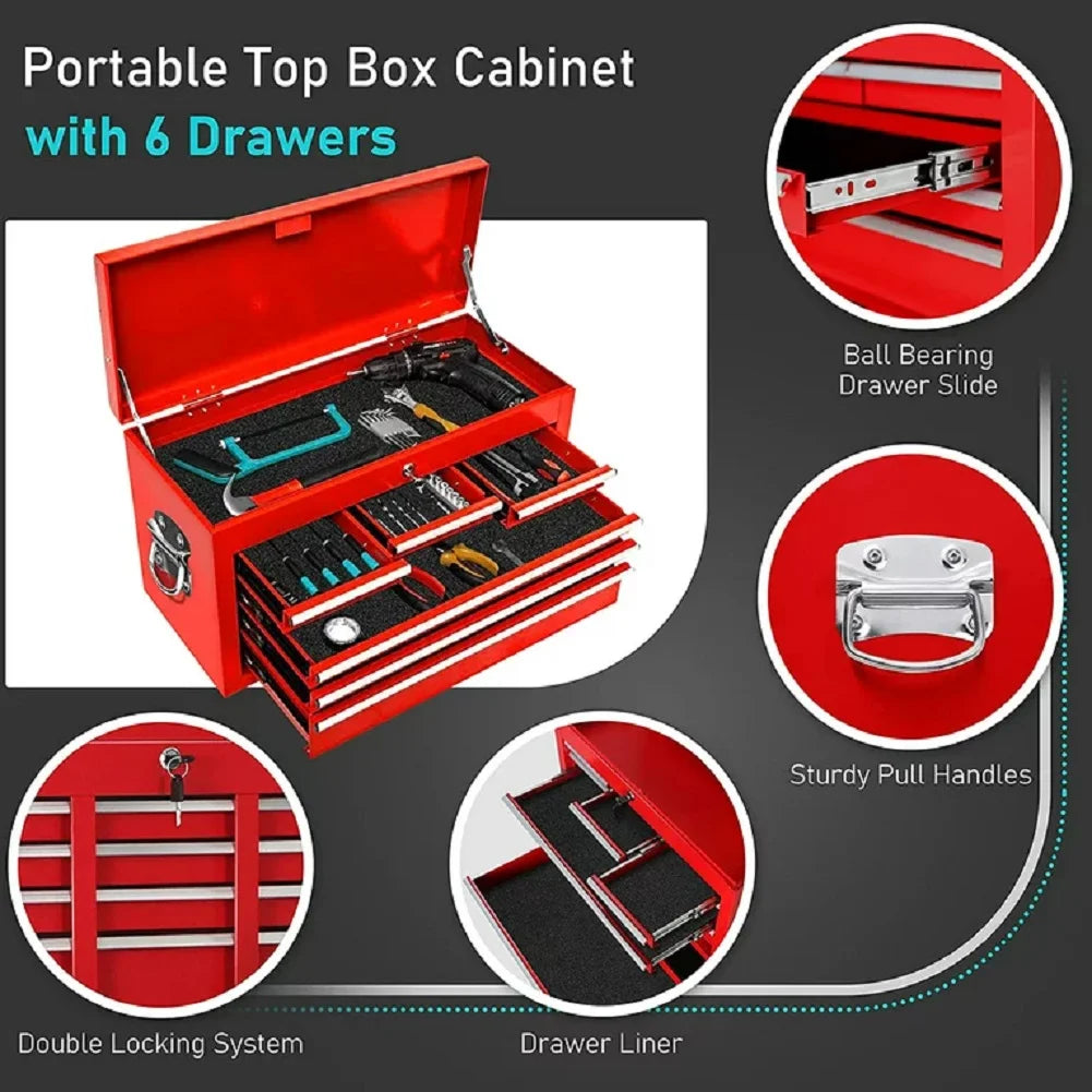 Red 8 Drawer Rolling Tool Chest and Cabinet K66441