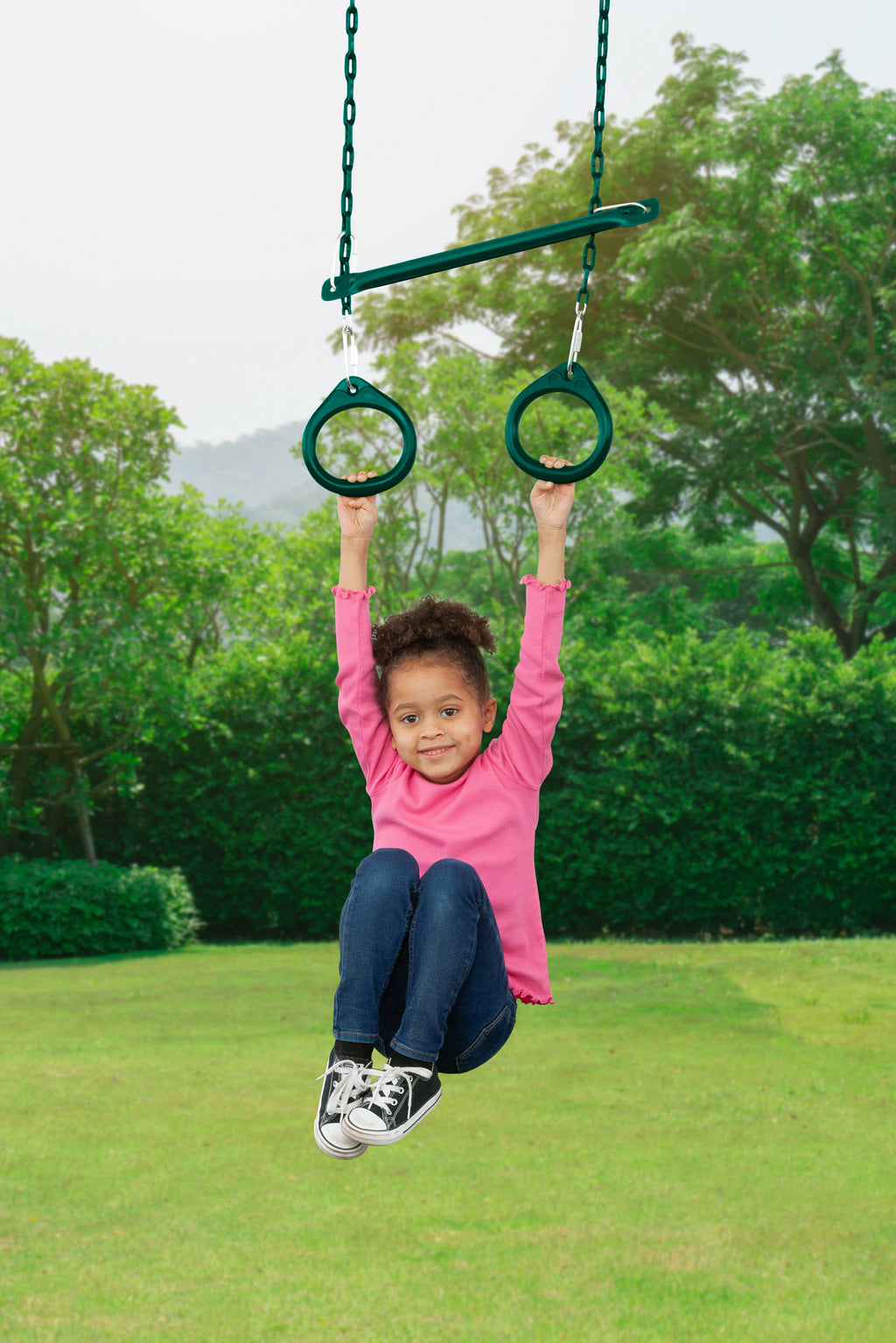 Cedar Swingset with Belt Swings and Trapeze Bar P79109