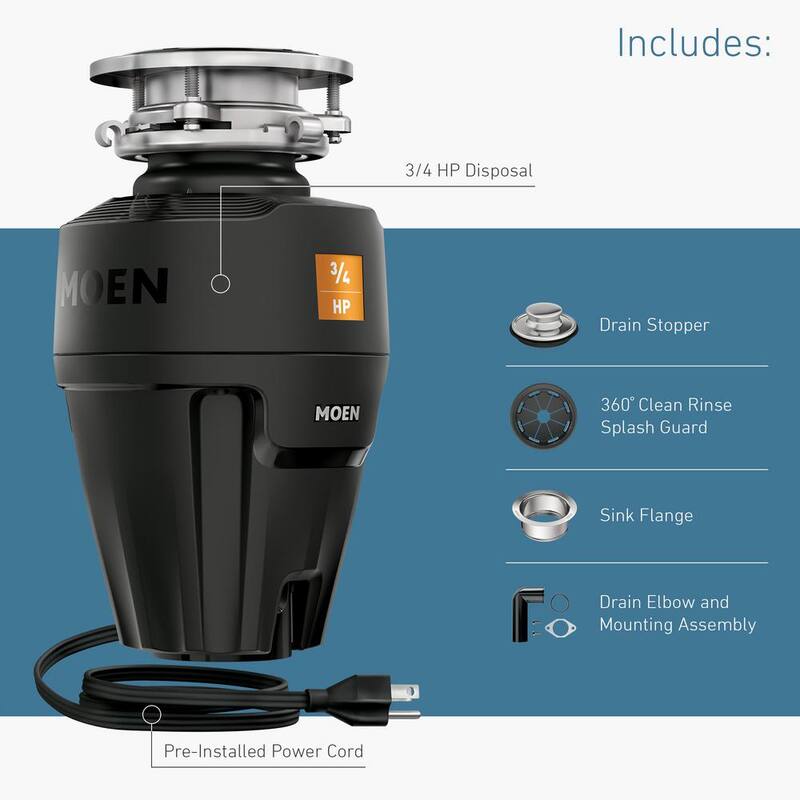 3/4 HP Continuous Feed Garbage Disposal with Sound Reduction (2-Pack) U998