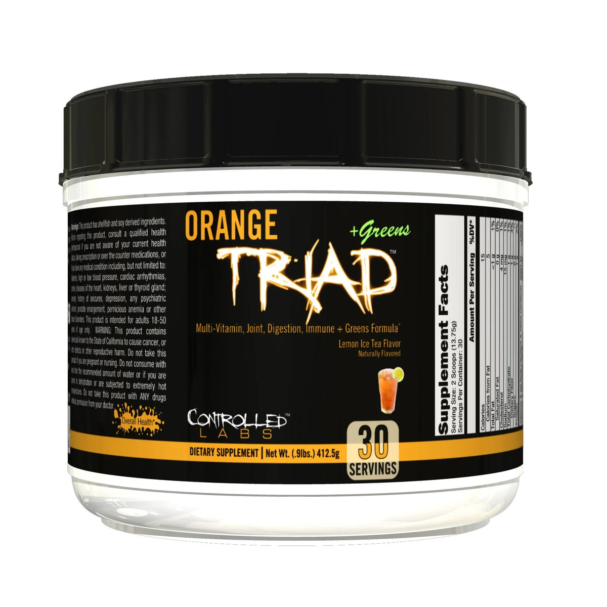 Orange Triad Plus Greens 30 Servings Iron Free Multivitamin Z854693