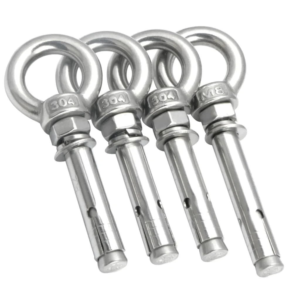304 Stainless Steel Expansion Eye Bolt M8x70mm 2pcs R820