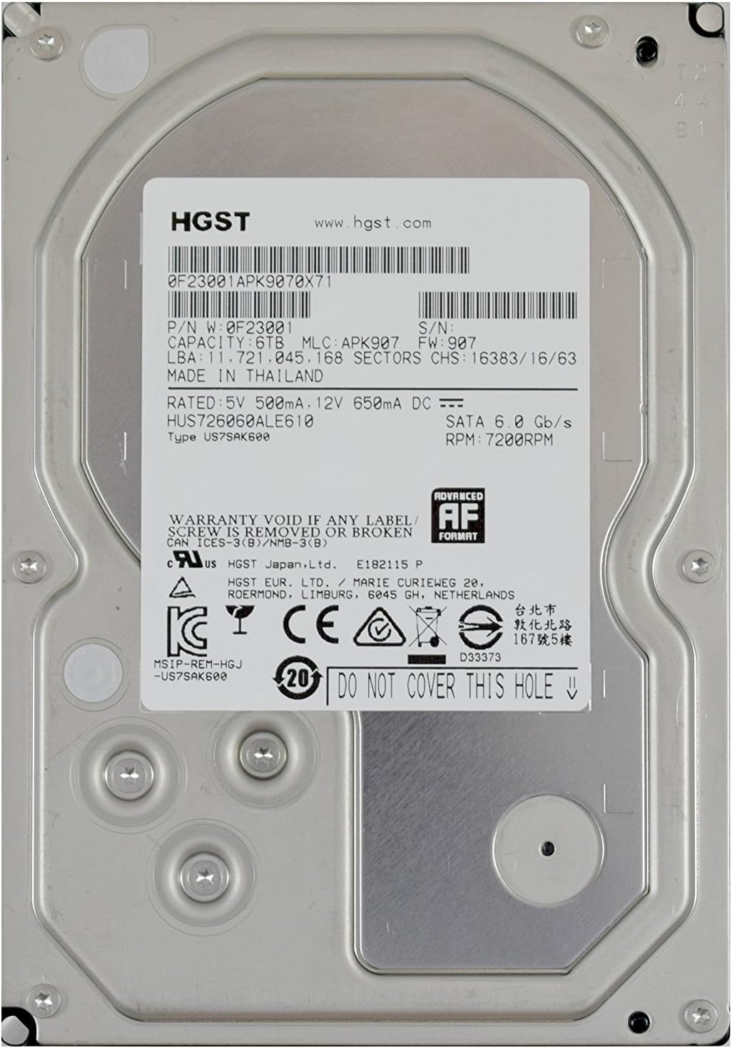 6TB 7200 RPM SATA 3.5in 128MB Cache Enterprise Hard Drive (Renewed) Pack of 2 D449