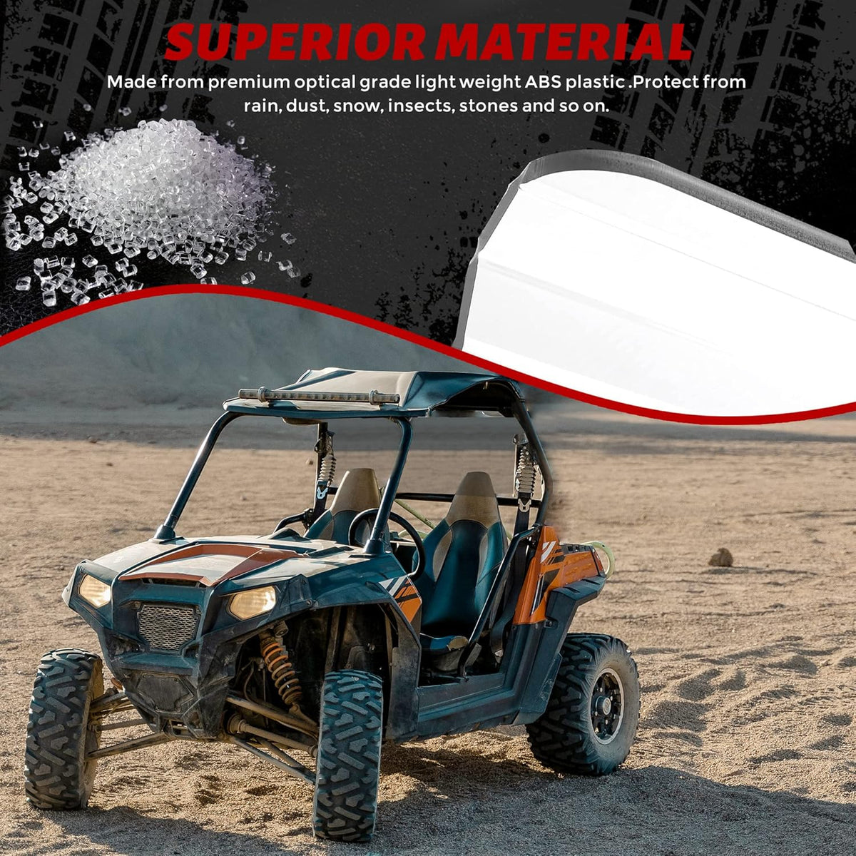 Clear Scratch Resistant 3-IN-1 Windshield T93913