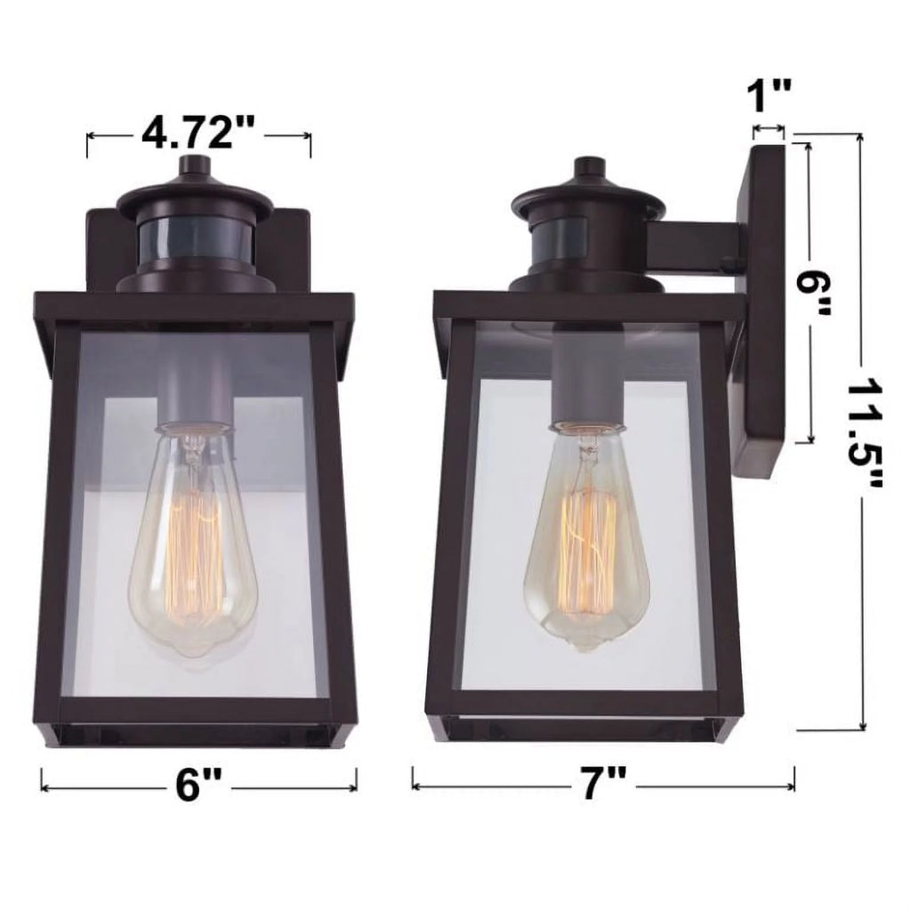 Motion Sensor Outdoor Wall Light in Oil Rubbed Bronze H1739