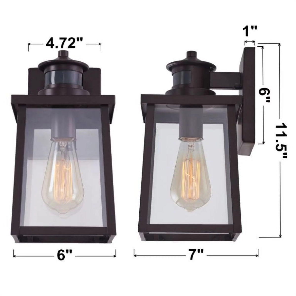 Motion Sensor Outdoor Wall Light in Oil Rubbed Bronze H1739