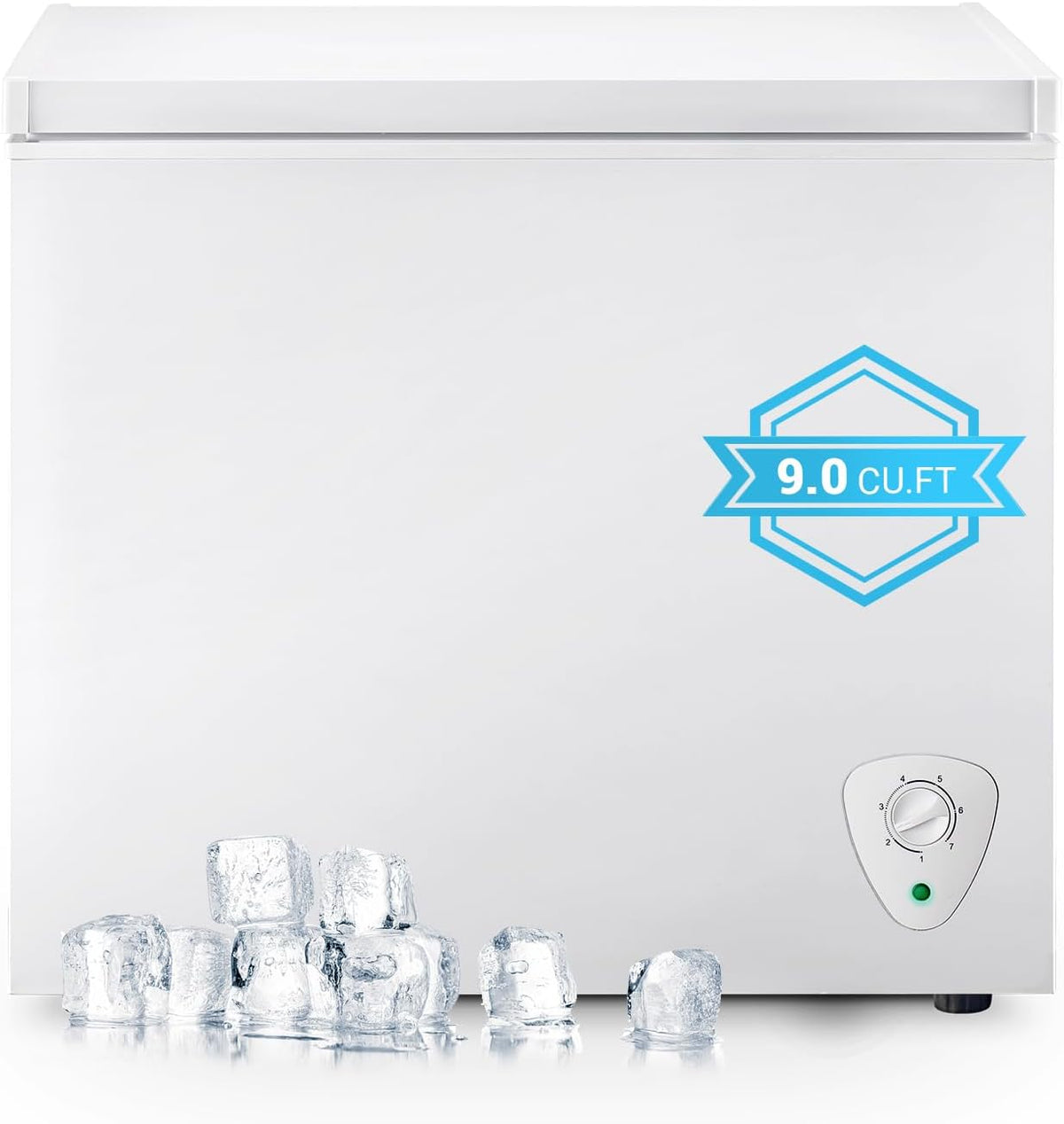 White 9.0 cu.ft Chest Freezer with Removable Basket F955991