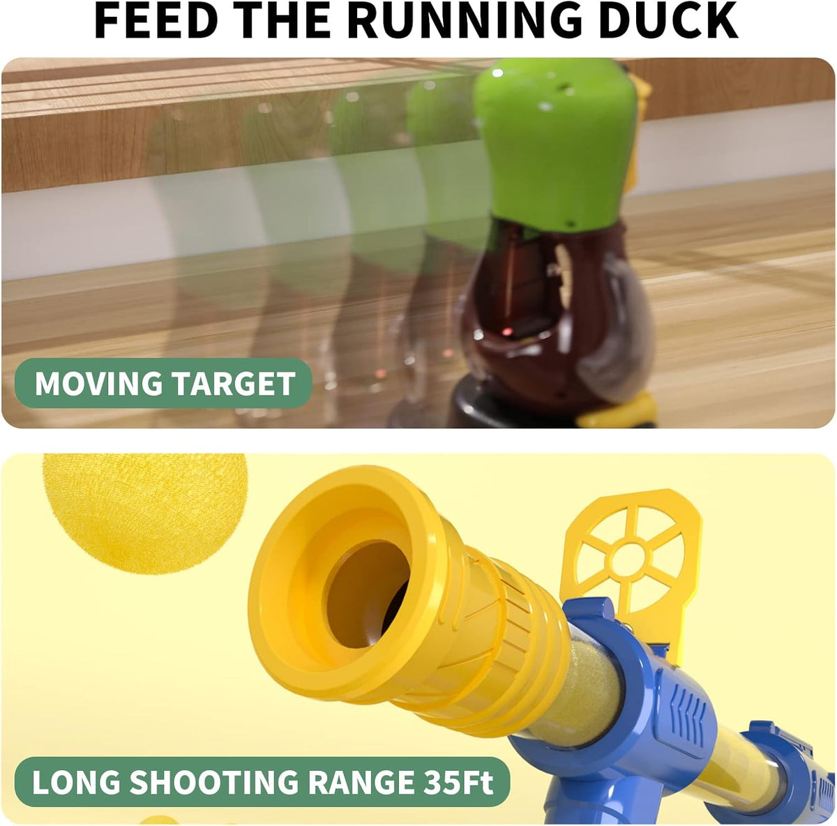 2 Packs of Toy Foam Blasters with Movable Target C7321