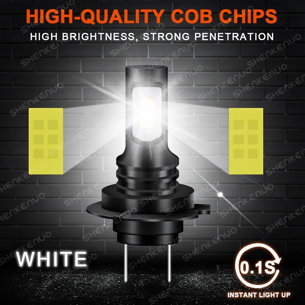 9005 H7 LED Headlight Bulbs H11 Fog Lights White 6000K Y35055
