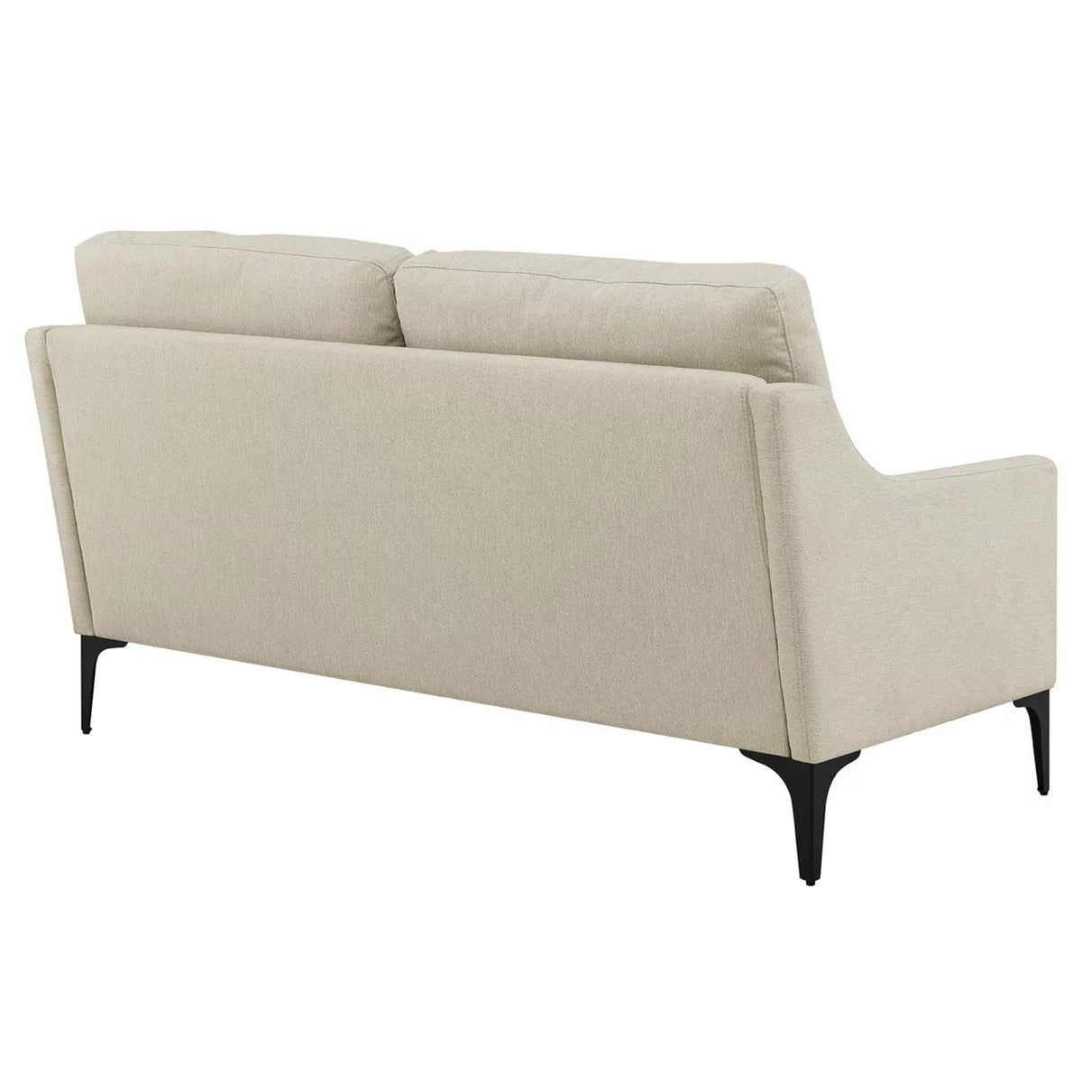Beige Upholstered Fabric Loveseat V546841