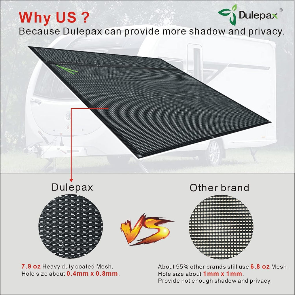RV Awning Shade Screen with Zipper 8'X17'3'' U3713