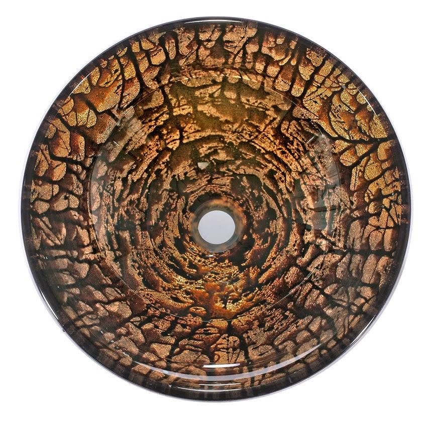 Glass Circular Vessel Bathroom Sink G60190