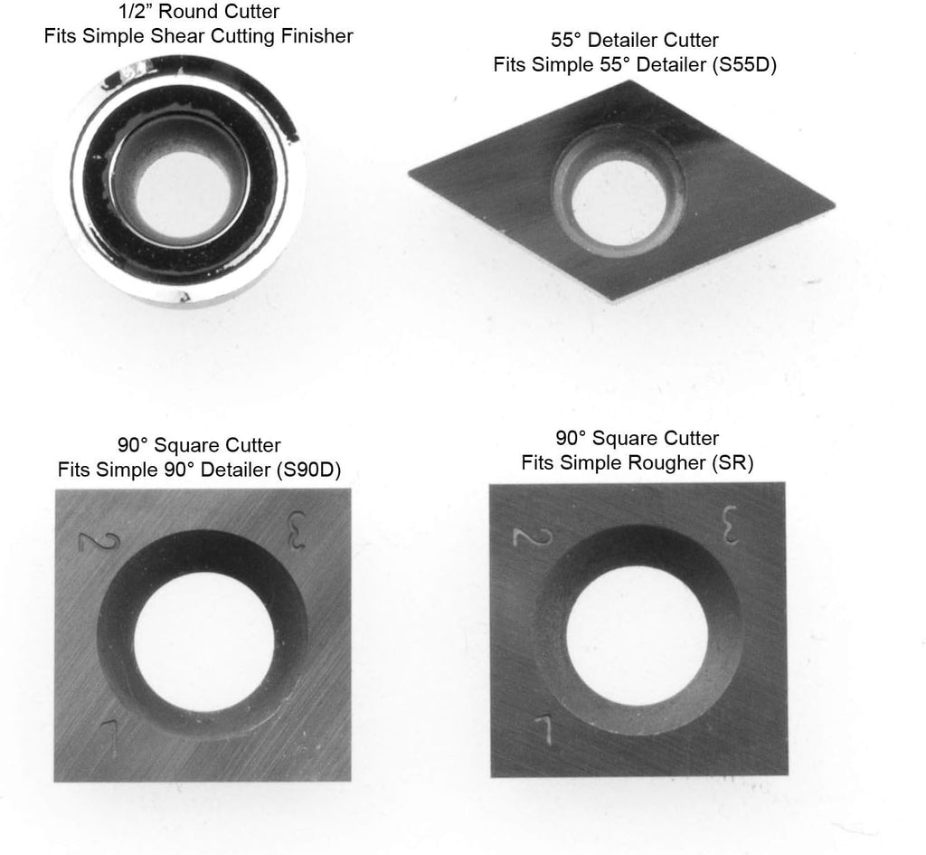 4 Cutter Pack Carbide Cutter for Woodturning Tools A2049