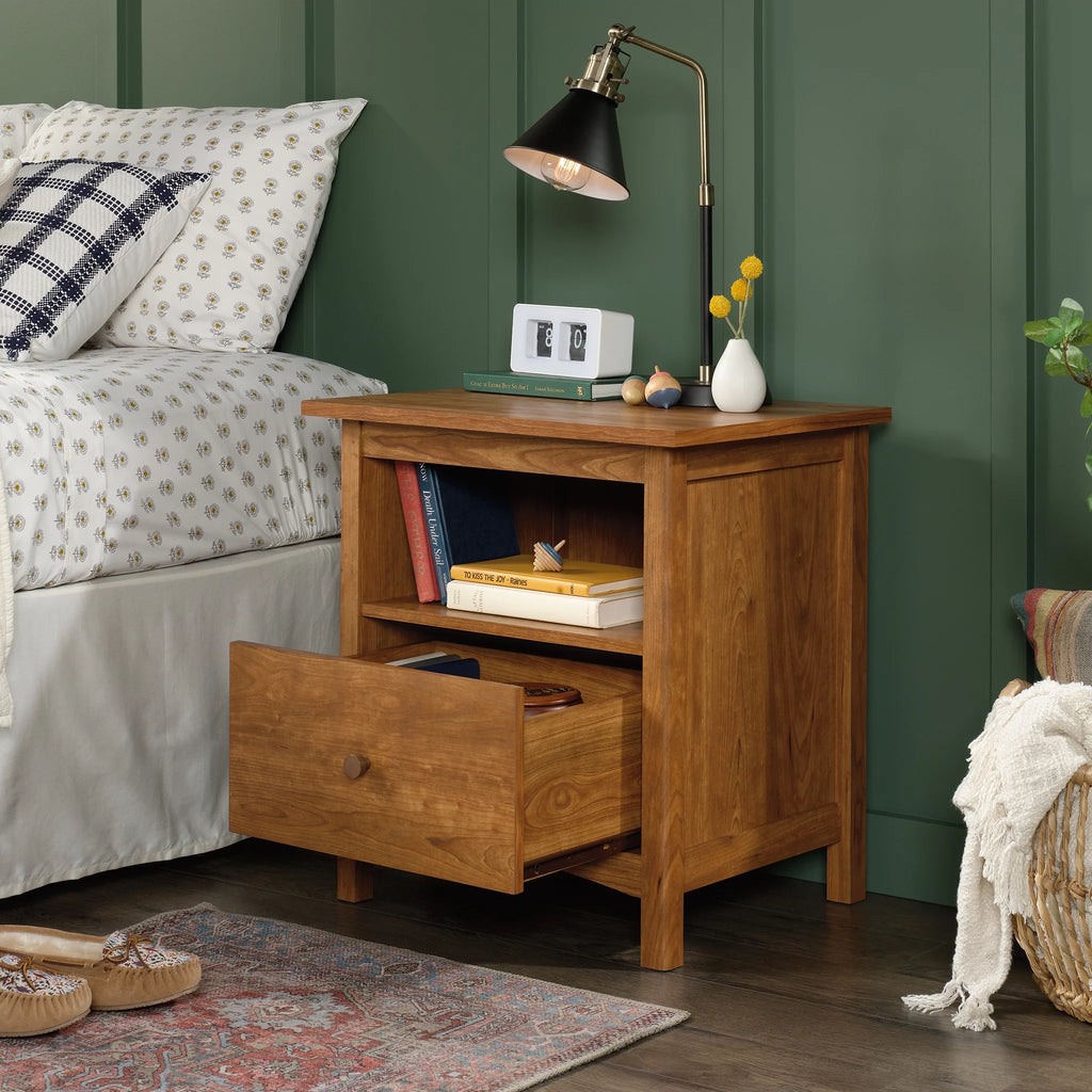 Cherry Finish Nightstand with Drawer D8144